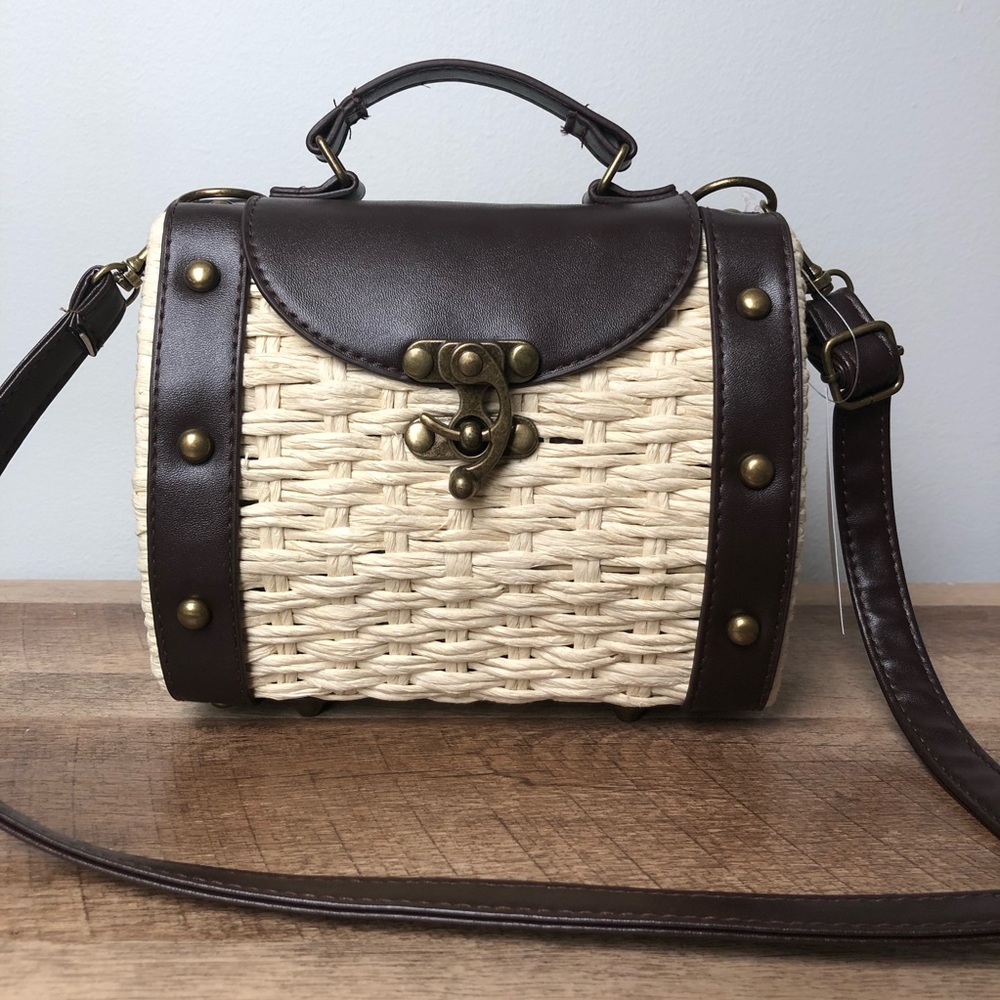 Orchid Love Wicker Bag